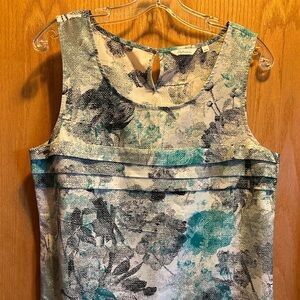 Reitmans Green, Grey, Bkack, White Sleeveless Blouse
